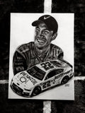 Joey Logano – Original Graphite Pencil Drawing