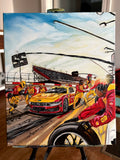 North Wilkesboro Pitstop — Original Oil Painting Featuring Joey Logano