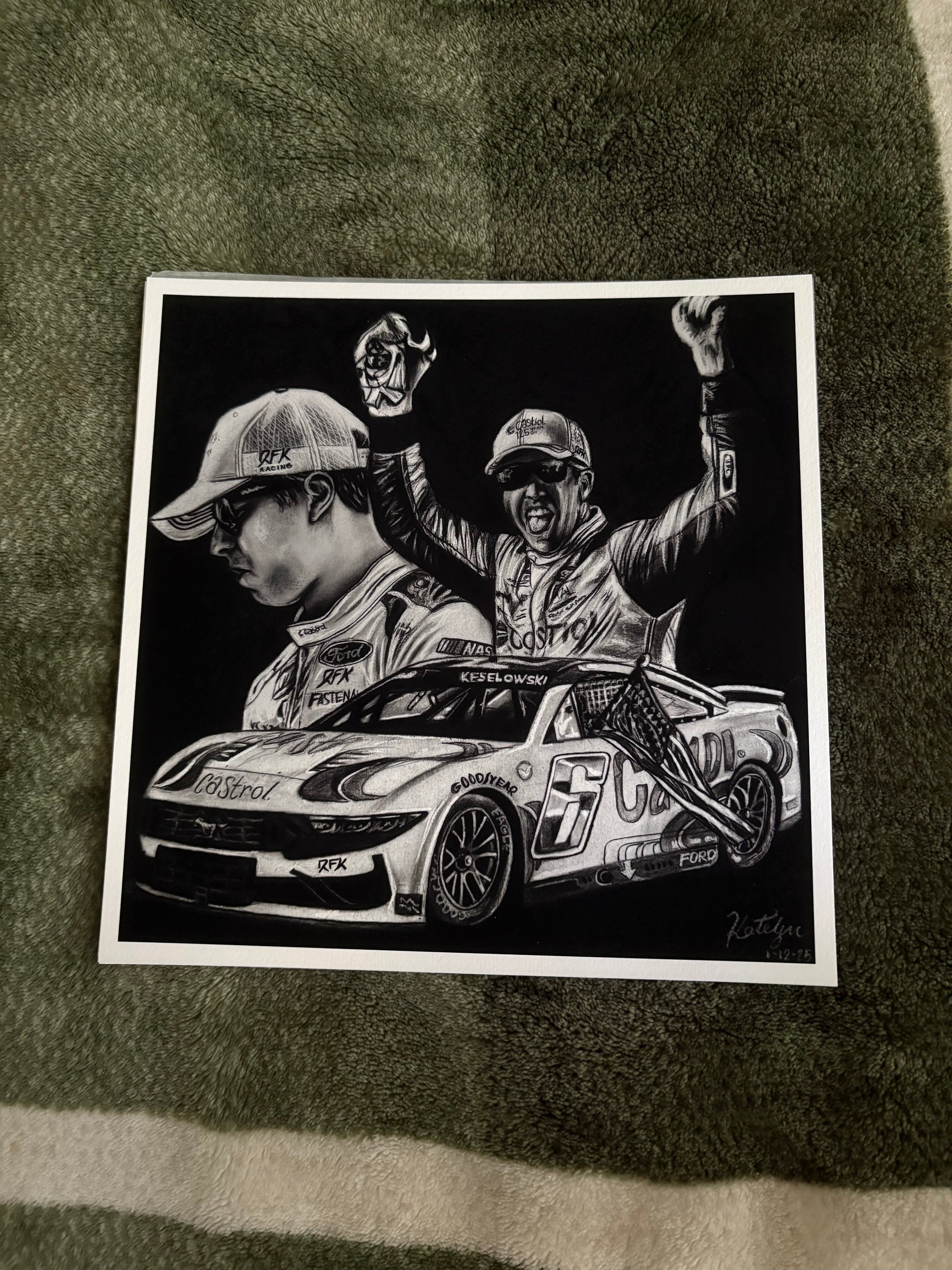 Brad Keselowski | Original Drawing Print