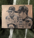 Ryan Blaney & Chase Elliott | Original Pencil Drawing